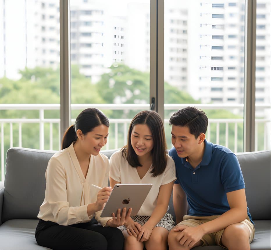 Advisors discussing mortgage plans